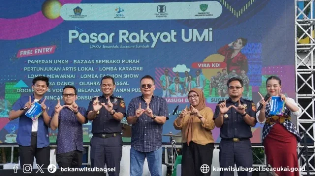Sinergi Kuat Bea Cukai Sulbagsel dan Kemenkeu dalam Pasar Rakyat UMi Maros