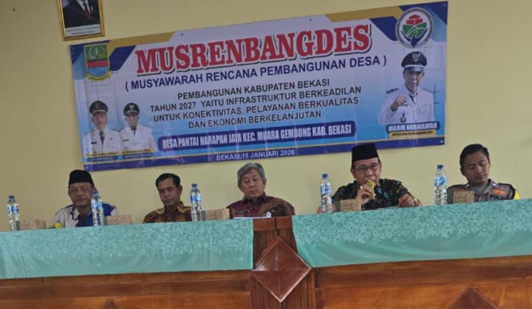 Bersama Kades PHJ, Desa Pantai harapan jaya tahun ini resmi, Dibuka oleh Camat Muaragembong pada hari Kamis 15 Januari 2026