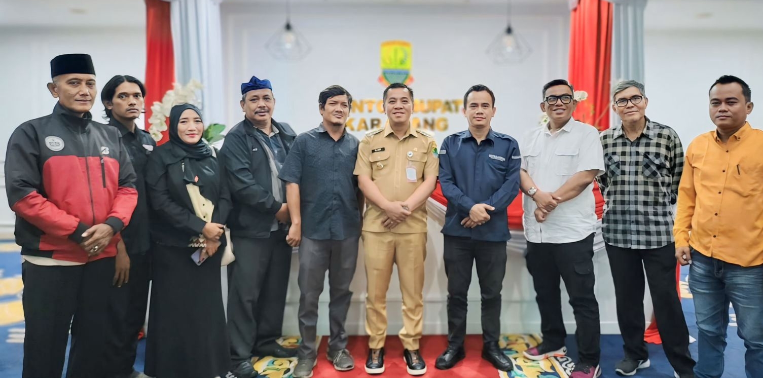 Rapat Persiapan Agenda Silatuhrami Akbar Insan Pers Wilayah Bekasi Karawang dan Purwakarta Tahun 2026 Bersama Bupati Karawang