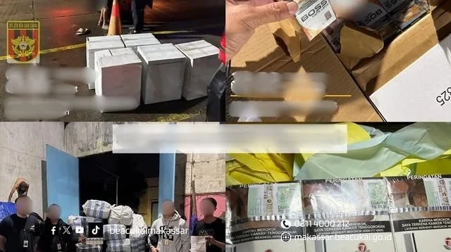 Bea Cukai Makassar Tindak 181600 Batang Rokok Ilegal