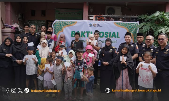 Bea Cukai Sulbagsel dan DWP Tebar Kepedulian, Berbagi Tali Asih untuk PPNPN dan Panti Asuhan di Makassar