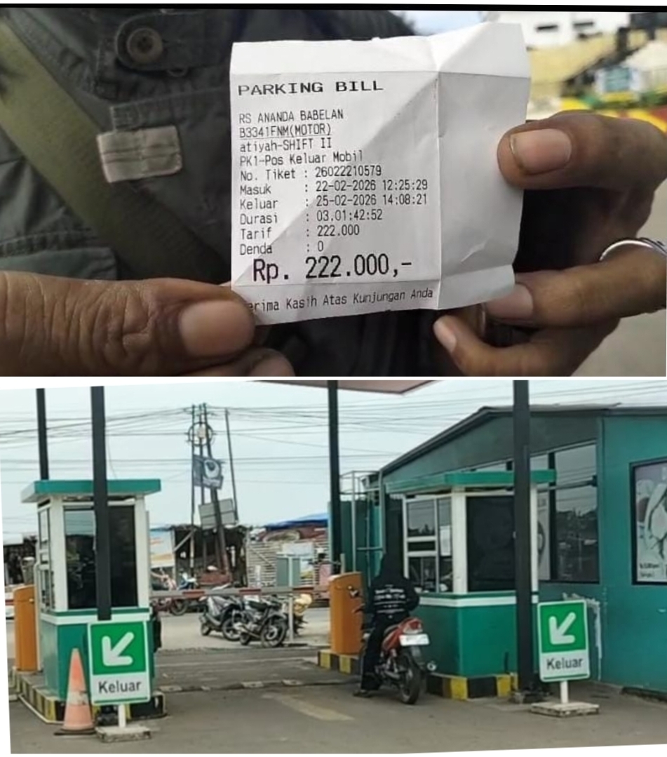Manajemen Bantah Parkir Rp222 Ribu di RS Ananda Babelan, Struk Pembayaran dan Keluhan Warga Jadi Sorotan