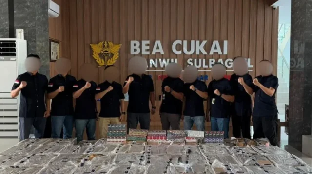 Gempur Rokok Ilegal, Bea Cukai Sulbagsel Amankan Ratusan Ribu Batang di Gowa