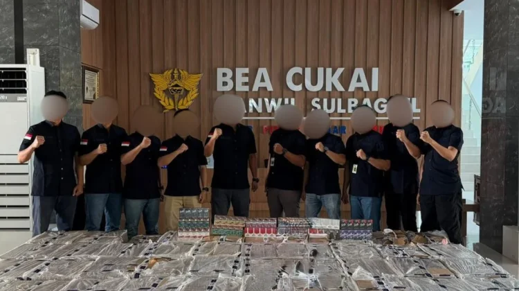 Gempur Rokok Ilegal, Bea Cukai Sulbagsel Amankan Ratusan Ribu Batang di Gowa
