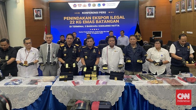 Operasi Malam Bea Cukai Ungkap Penyelundupan Emas 22 Kg