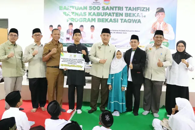 BAZNAS Kabupaten Bekasi Kucurkan Rp500 Juta untuk 500 Santri Penghafal Al-Qur’an via Program Bekasi Takwa